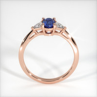 0.49 Ct. Blue Sapphire Ring, 14K Rose Gold 3