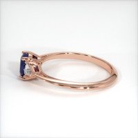 0.49 Ct. Blue Sapphire Ring, 14K Rose Gold 4