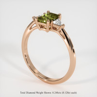 0.88 Ct. Gemstone Ring, 14K Rose Gold 2