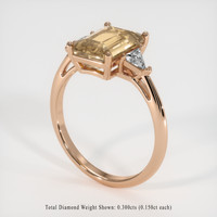 2.94 Ct. Gemstone Ring, 14K Rose Gold 2