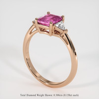 1.23 Ct. Sapphire Ring, 14K Rose Gold 2