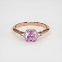 1.18 Ct. Pink Sapphire Ring, 14K Rose Gold 1