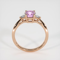 1.18 Ct. Pink Sapphire Ring, 14K Rose Gold 3