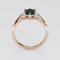 1.50 Ct. Bluish Green Sapphire Ring, 14K Rose Gold 3