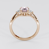 1.05 Ct. Purplish Pink Sapphire Ring, 14K Rose Gold 3