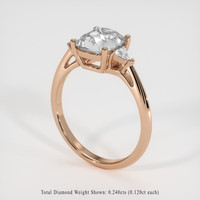 2.65 Ct. White Sapphire Ring, 14K Rose Gold 2