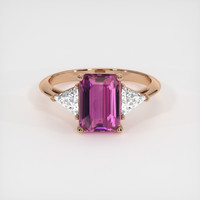 3.04 Ct. Sapphire Ring, 14K Rose Gold 1