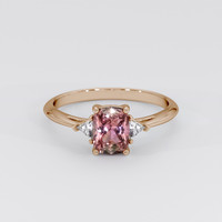 1.34 Ct. Purplish Pink Sapphire Ring, 14K Rose Gold 1