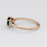 1.50 Ct. Bluish Green Sapphire Ring, 18K Rose Gold 4