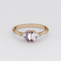 1.05 Ct. Purplish Pink Sapphire Ring, 18K Rose Gold 1