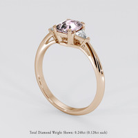 1.05 Ct. Purplish Pink Sapphire Ring, 18K Rose Gold 2