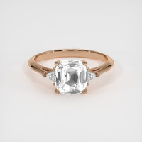 2.65 Ct. White Sapphire Ring, 18K Rose Gold 1