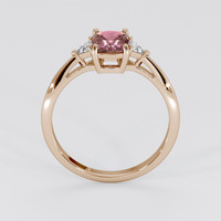 1.34 Ct. Purplish Pink Sapphire Ring, 18K Rose Gold 3