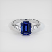 2.55 Ct. Blue Sapphire Ring, 10K White Gold 1