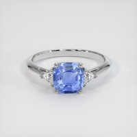 1.86 Ct. Blue Sapphire Ring, 10K White Gold 1