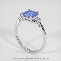 1.86 Ct. Blue Sapphire Ring, 10K White Gold 2