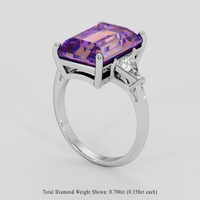6.60 Ct. Bi Color Ametrine Ring, 10K White Gold 2