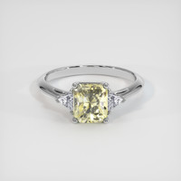 2.10 Ct. Yellow Sapphire Ring, 10K White Gold 1