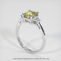 2.10 Ct. Yellow Sapphire Ring, 10K White Gold 2