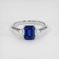 1.30 Ct. Blue Sapphire Ring, 10K White Gold 1