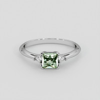 0.92 Ct. Green Sapphire Ring, 10K White Gold 1