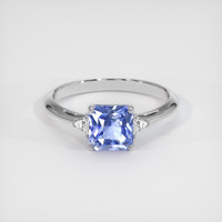 4.08 Ct. Blue Sapphire Ring, 10K White Gold 1
