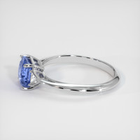 4.08 Ct. Blue Sapphire Ring, 10K White Gold 4