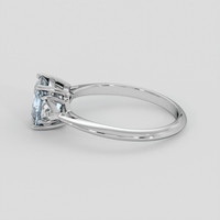 1.64 Ct. Greyish Blue Sapphire Ring, 10K White Gold 4