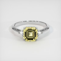 1.97 Ct. Yellow Sapphire Ring, 10K White Gold 1