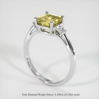 1.97 Ct. Yellow Sapphire Ring, 10K White Gold 2