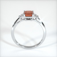 0.97 Ct. Orangish Brown Sapphire Ring, 10K White Gold 3