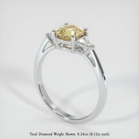 1.27 Ct. Yellow Sapphire Ring, 10K White Gold 2