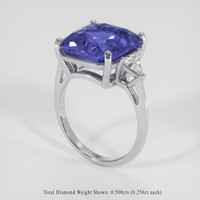 8.68 Ct. Blue Sapphire Ring, 14K White Gold 2