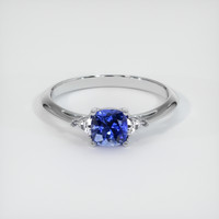 0.69 Ct. Blue Sapphire Ring, 14K White Gold 1