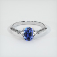 1.00 Ct. Sapphire Ring, 14K White Gold 1