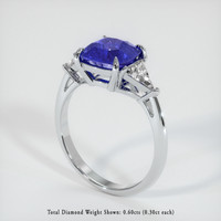2.68 Ct. Sapphire Ring, 14K White Gold 2