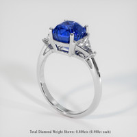 4.05 Ct. Sapphire Ring, 14K White Gold 2