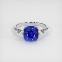 2.27 Ct. Blue Sapphire Ring, 14K White Gold 1