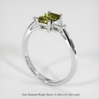 0.88 Ct. Gemstone Ring, 14K White Gold 2