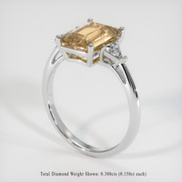 2.94 Ct. Gemstone Ring, 14K White Gold 2