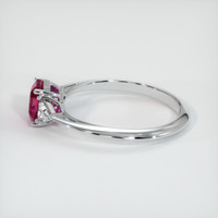 1.07 Ct. Reddish Pink Sapphire Ring, 14K White Gold 4