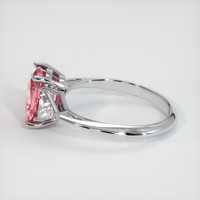 1.96 Ct. Padparadscha Sapphire Ring, 14K White Gold 4