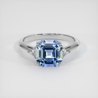 3.57 Ct. Sapphire Ring, 14K White Gold 1