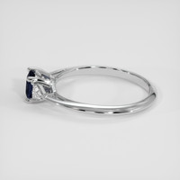 0.55 Ct. Blue Sapphire Ring, 14K White Gold 4