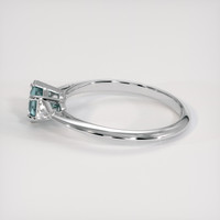 1.02 Ct. Greyish Blue Sapphire Ring, 14K White Gold 4