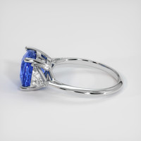 3.03 Ct. Blue Sapphire Ring, 14K White Gold 4