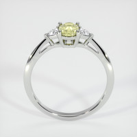 0.53 Ct. Greenish Yellow Sapphire Ring, 14K White Gold 3