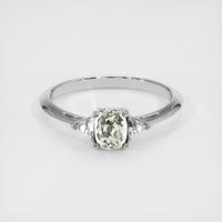 0.60 Ct. Yellow Sapphire Ring, 14K White Gold 1