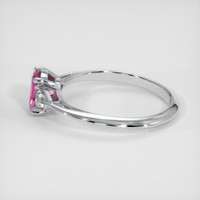 0.69 Ct. Purplish Pink Sapphire Ring, 14K White Gold 4