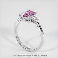 1.07 Ct. Sapphire Ring, 14K White Gold 2